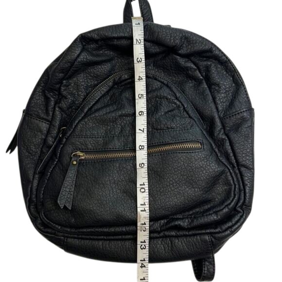 Under One Sky Solid Black Pebbled Leather Backpack w/ Multiple Pockets, NWT! - Picture 11 of 11